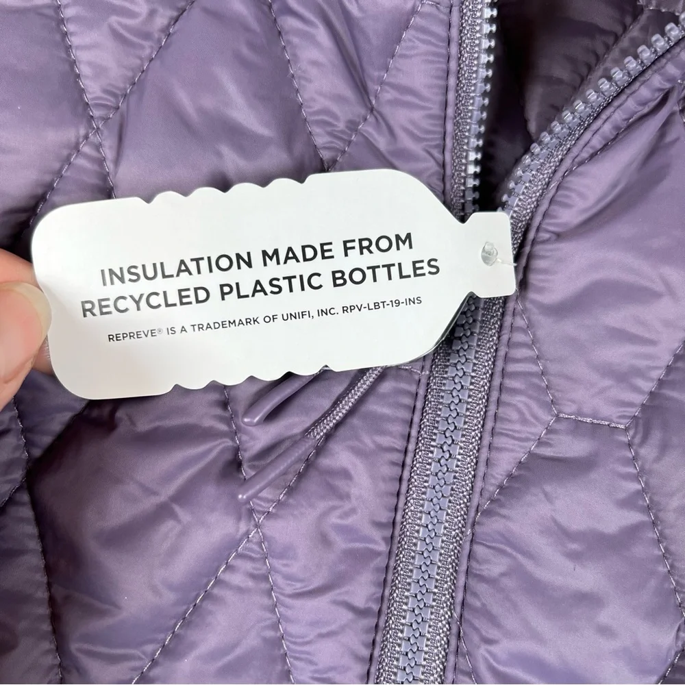 Lightweight Puffer Vest Quilted Purple NWT Zip Up Repreve Free Country Women's S - Picture 5 of 14